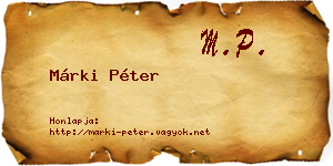 Márki Péter névjegykártya